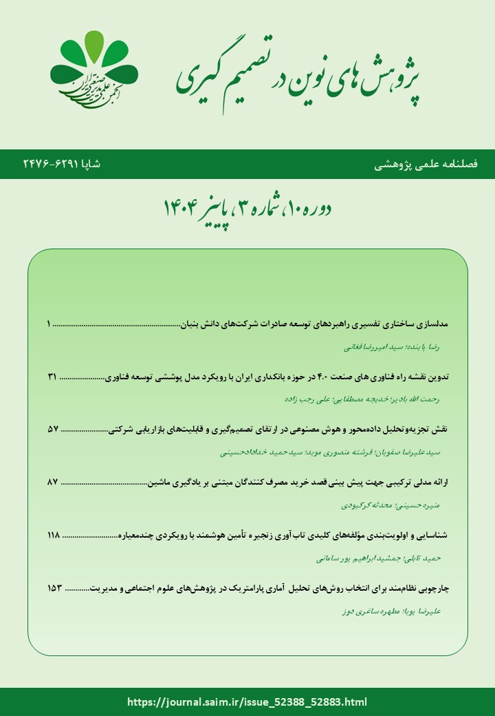 پژوهش های نوین در تصمیم گیری